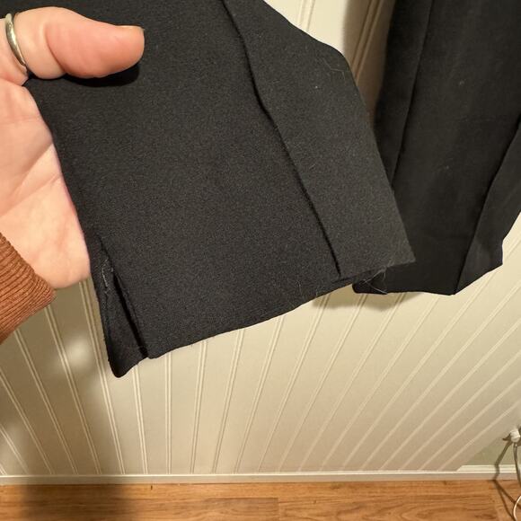 Veronica Beard Kean Slim Leg Pants Black Front Seams Size 12 - Picture 3 of 6